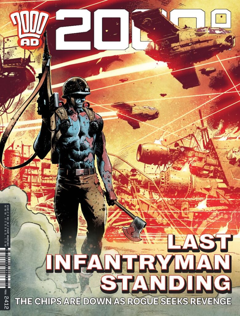 2000AD Prog 2412 cover by Trevor Hairsine and Dylan Teague