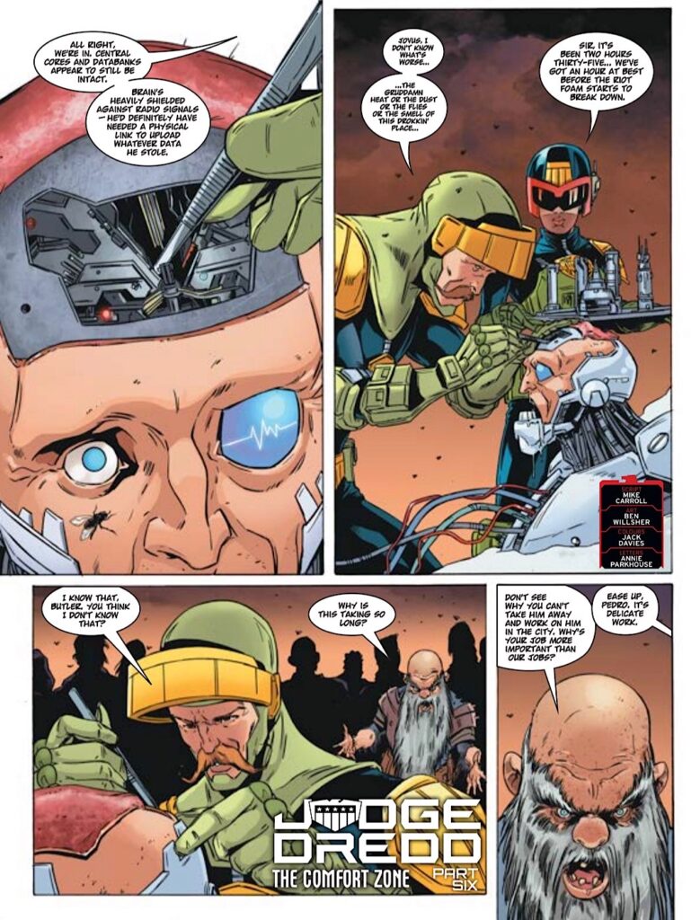 2000AD Prog 2412 -JUDGE DREDD - THE COMFORT ZONE
by Mike Carroll (Writer) Ben Willsher (Artist) Annie Parkhouse (Letterer)