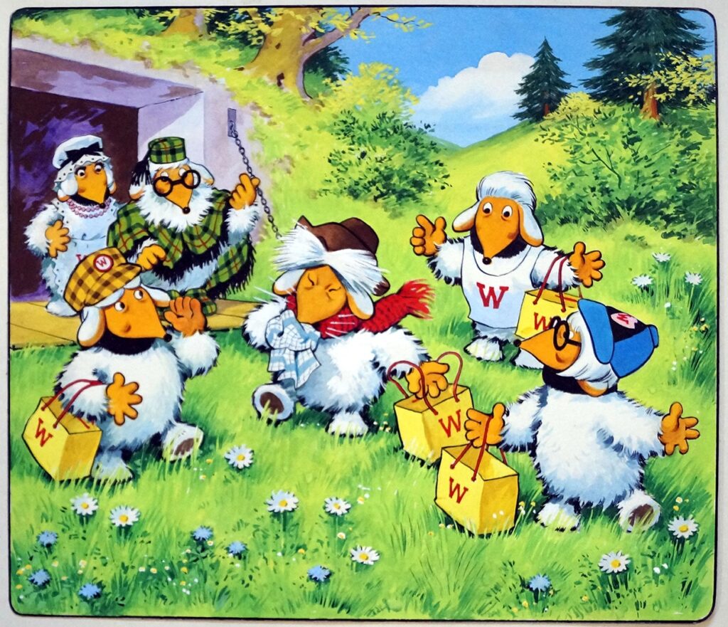 Gesundheit! Splash page front cover art for “The Wombles” comic strip appearing in Jack and Jill Weekly cover dated 26th May 1979. | Via The Illustration Art Gallery/Book Palace