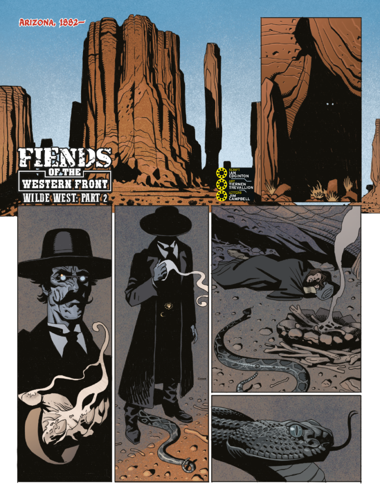 2000AD 2414 - FIENDS OF THE WESTERN FRONT – WILDE WEST
by Ian Edginton (Writer) Tiernen Trevallion (Artist) Jim Campbell (Letterer)