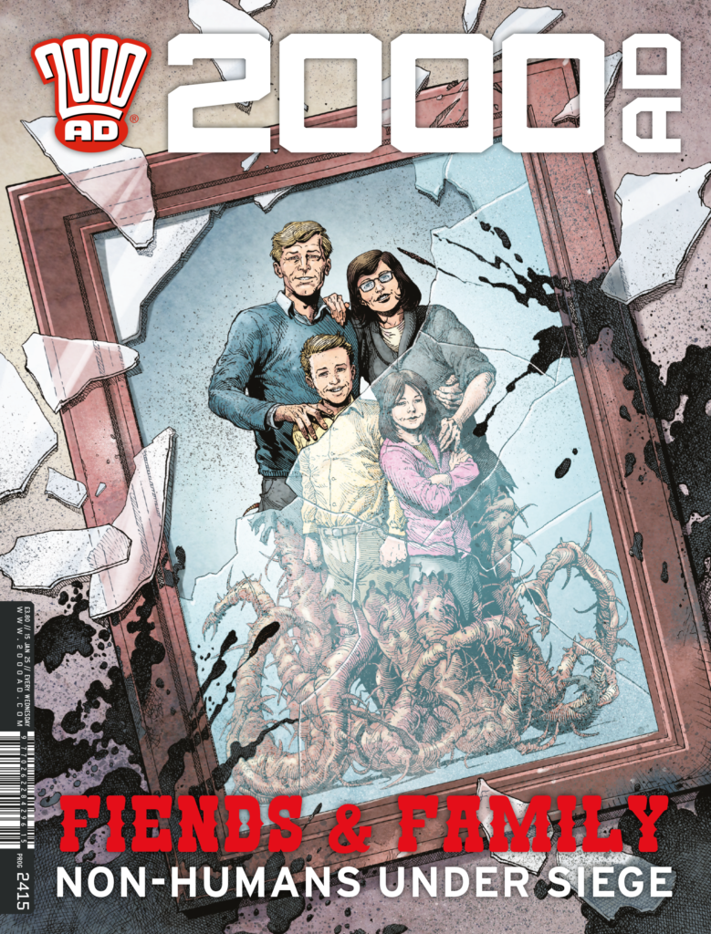 2000AD Prog 2415
UK and DIGITAL: 15 January £3.80
NORTH AMERICA: 5 March $24.99 (Prog Pack)
DIAMOND: NOV241785
COVER: Cliff Robinson with Dylan Teague