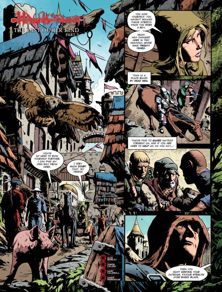 2000AD 2415 - HAWK THE SLAYER // THE LAST OF HER KIND by Alec Worley (Writer) Simon Coleby (Artist) Gary Caldwell (Colourist) Annie Parkhouse (Letterer)