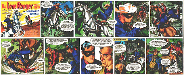 "The Lone Ranger" from Express Weekly cover dated 19th March 1960, art by Mike Noble. Via Bear Alley