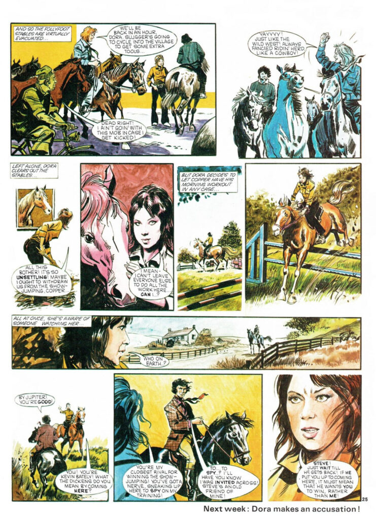 "Follyfoot" from Look-in cover dated 20th October 1973. Art by Martin Asbury