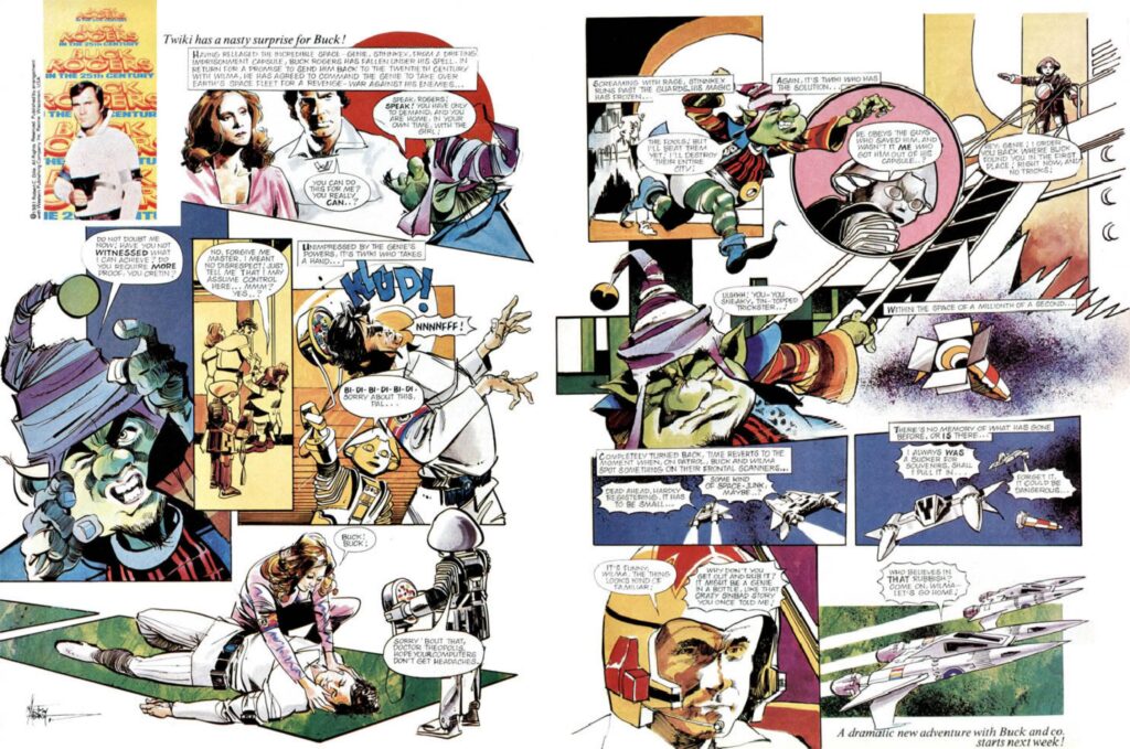 An episode of Martin Asbury's final four-part "Buck Rogers" story for Look-In cover dated 21st November 1981