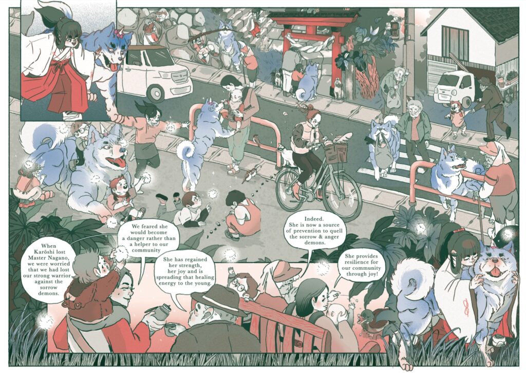 PSYComics' Madness & Monsters - "Karoshi and the Sorrow Dog", art by Nanami Takeuchi