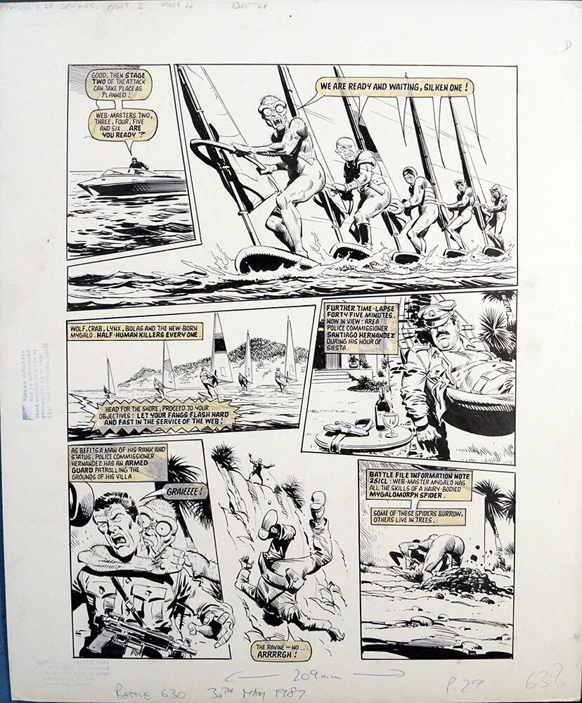 Battle No. 630 – May 1987 - Plague of Spiders - Part 2, Page 4 - art by John Cooper