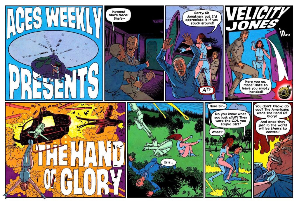 “Velicity Jones – The Hand of Glory”, written by Lee Robson, with art by Bryan Coyle