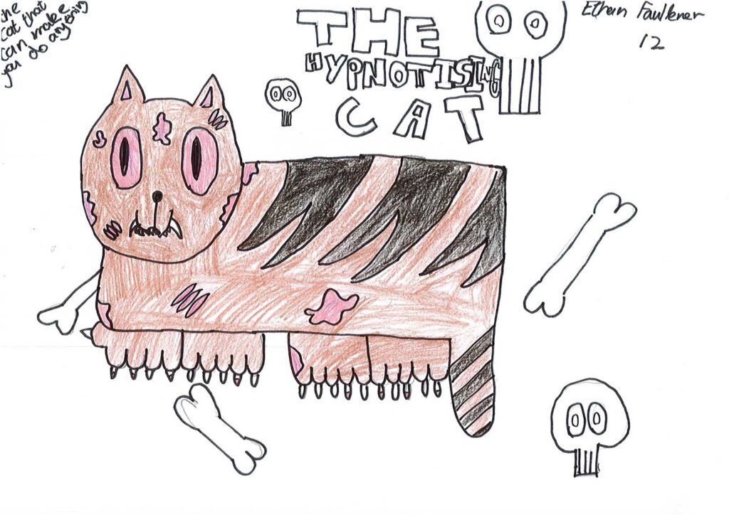 “The Hypnotising Cat”, created by Ethan Faulkener for the Lakes International Comic Art Festival "Doctor Who Monster Challenge"