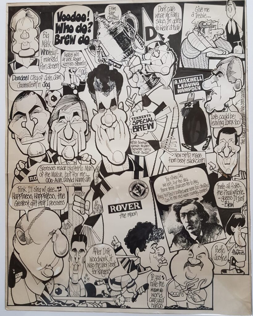 Malky’s cartoon published after Dundee United's Scottish Cup win in 1994