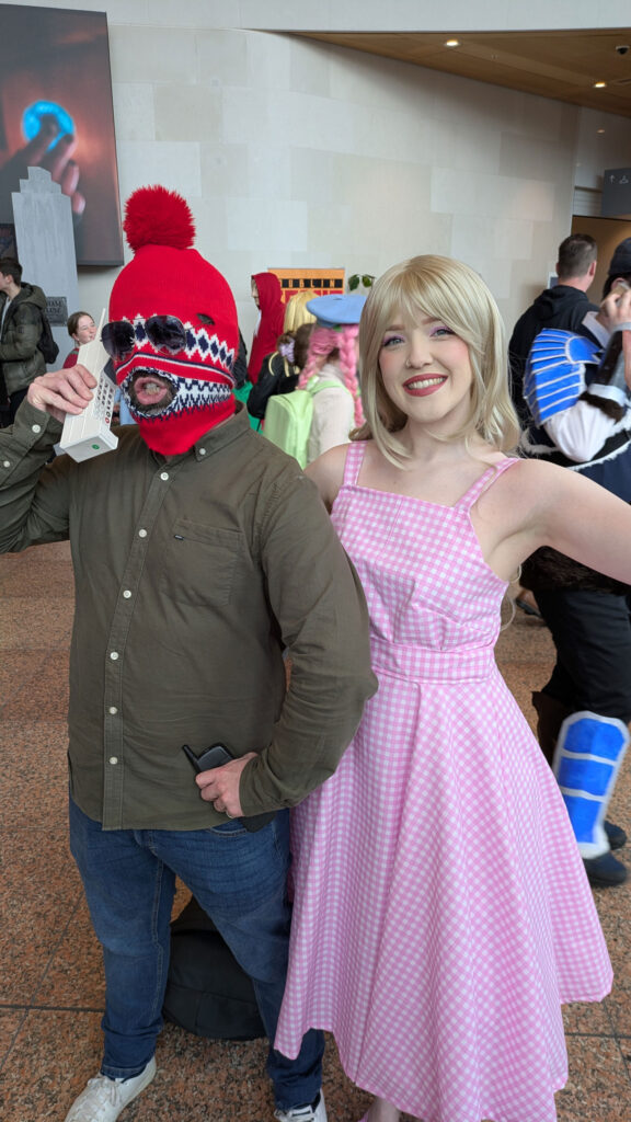 Dublin Comic Con - Spring Edition 2025 - Agent Delta Cosplay as Phone Packer and Ciara Angel as Barbie | Photo: James Bacon