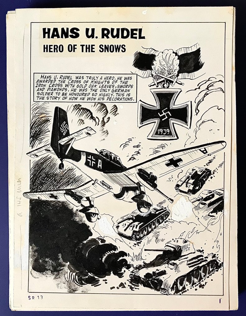 "Hans U. Rudel - Hero of the Snows", drawn by Jaime Brocal Remohi
