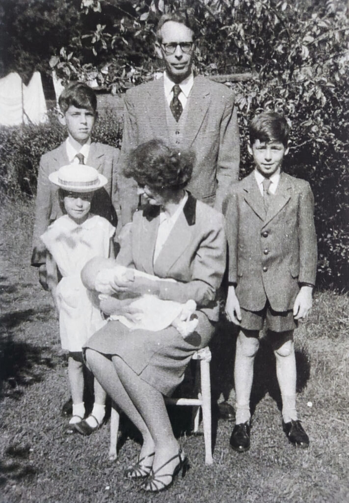 Ron Turner with his family – sons Rodney and Clive at the back, daughter Dianne, wife Ruby and their baby son Mark in the front.
