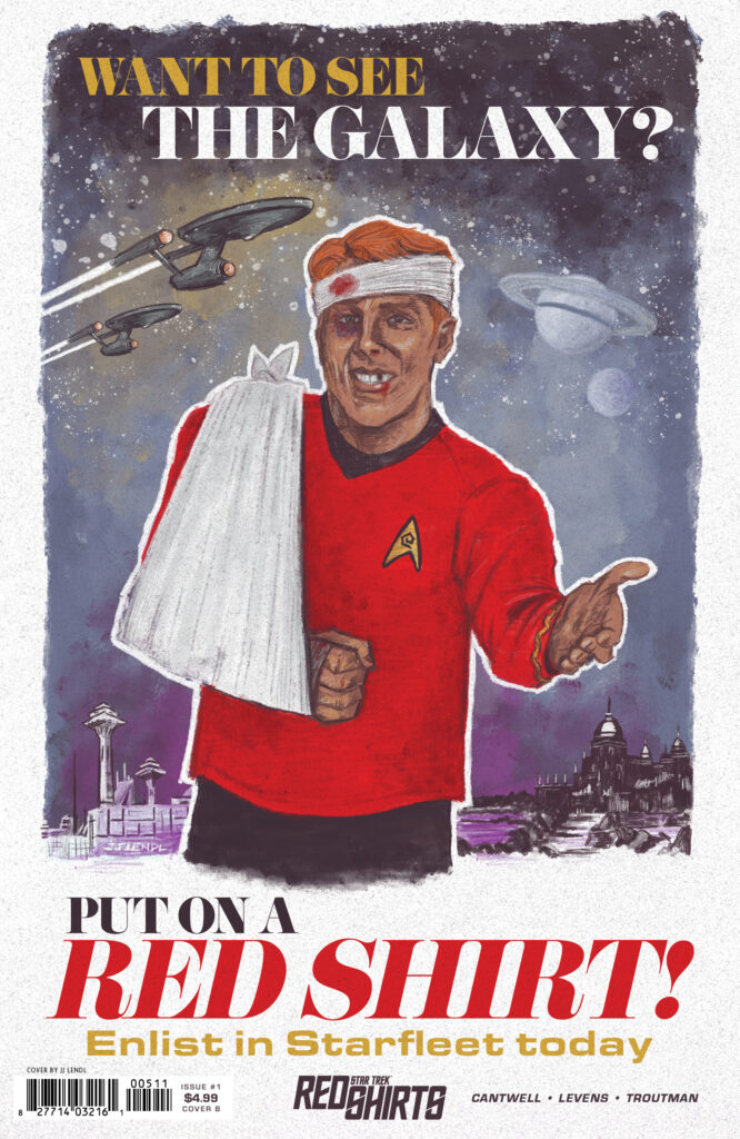 Star Trek: Red Shirts #1 Cover B (Federation Recruitment Variant) art by J.J. Lendl