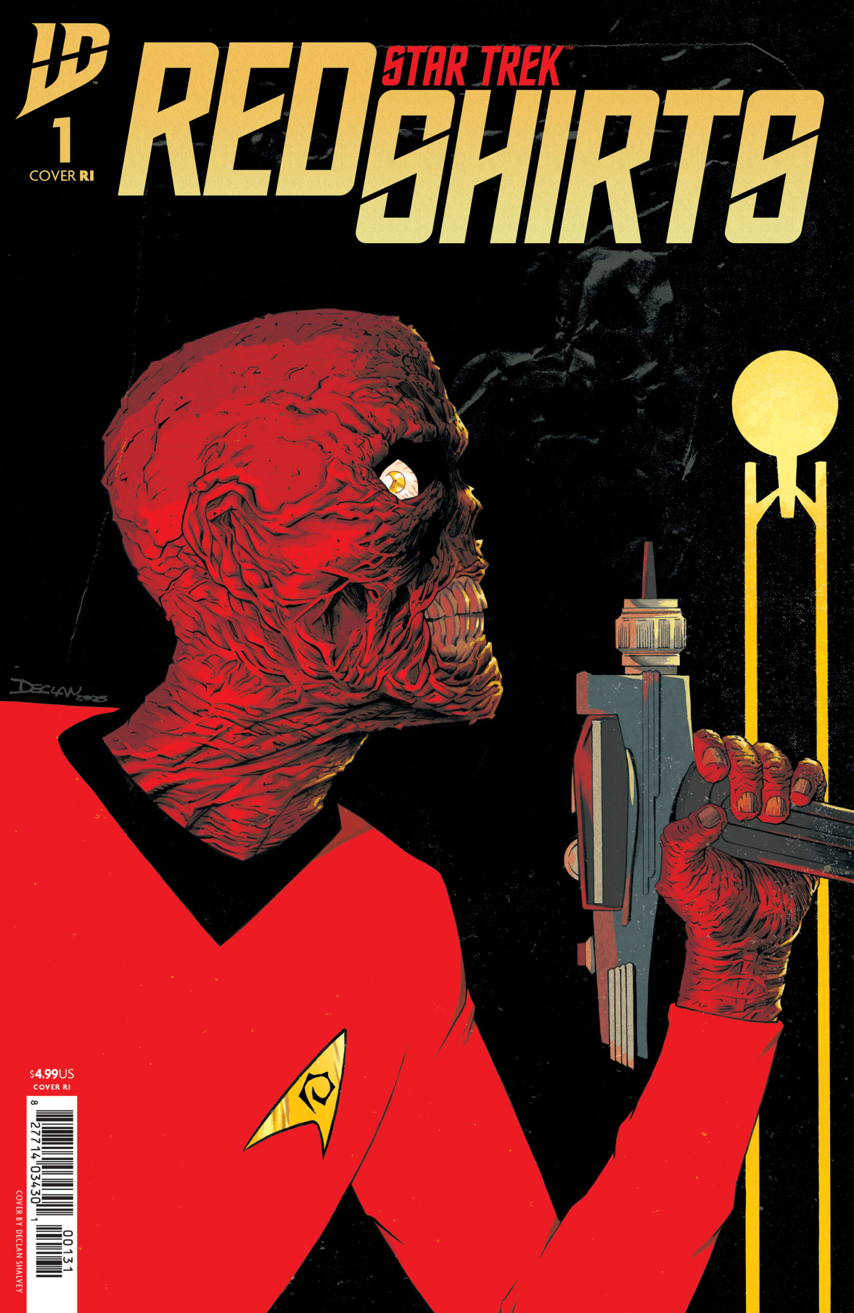 Star Trek: Red Shirts #1 Retail Incentive Cover by Declan Shalvey