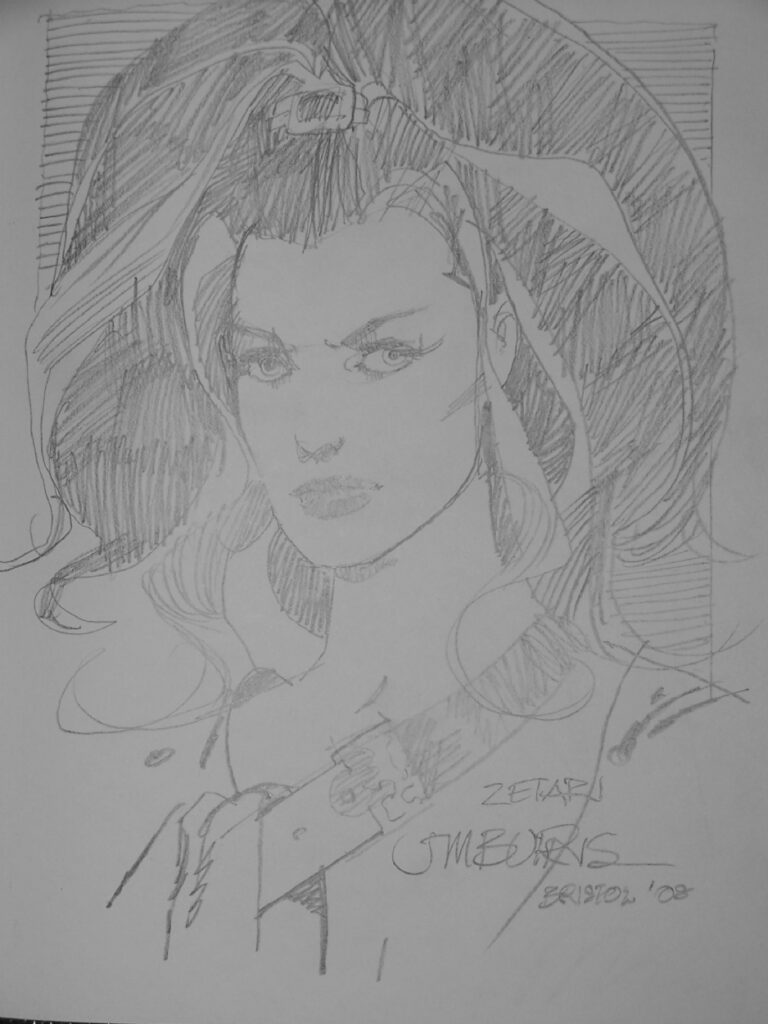 Zetari sketch by John M. Burns. With thanks to Colin Bown