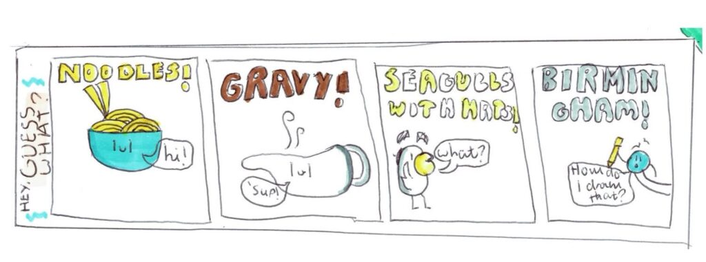2024 Woodcock Award winner Rafe Carver for best surreal cartoon, named after Kevin Woodcock, the wacky Private Eye cartoonist from years ago