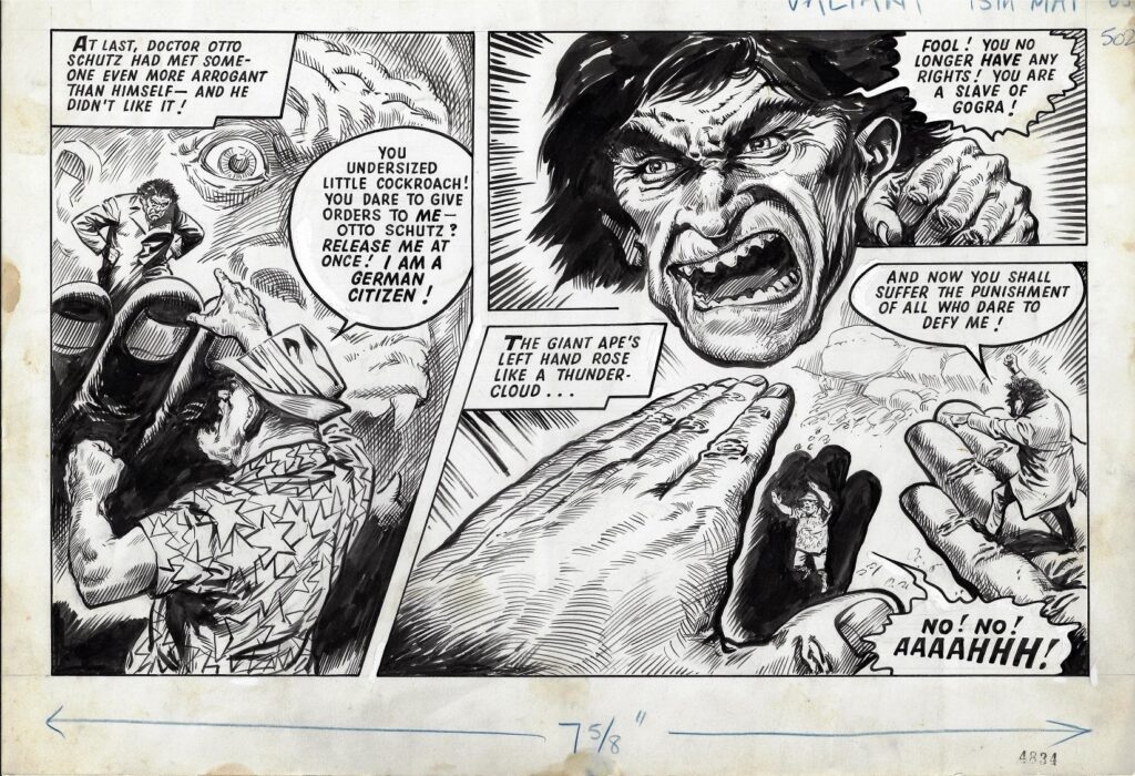 Original “Mytek the Mighty” art by Eric Bradbury, via Phil Rushton