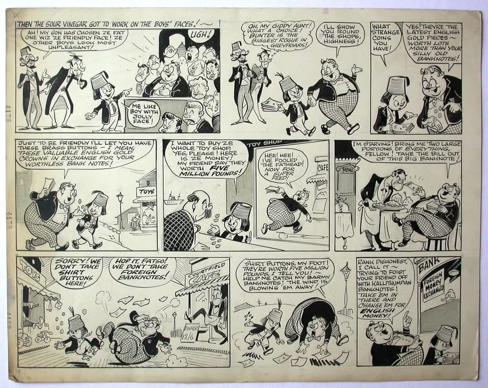Billy Bunter, drawn by Albert Pease. Via Derek Wilson