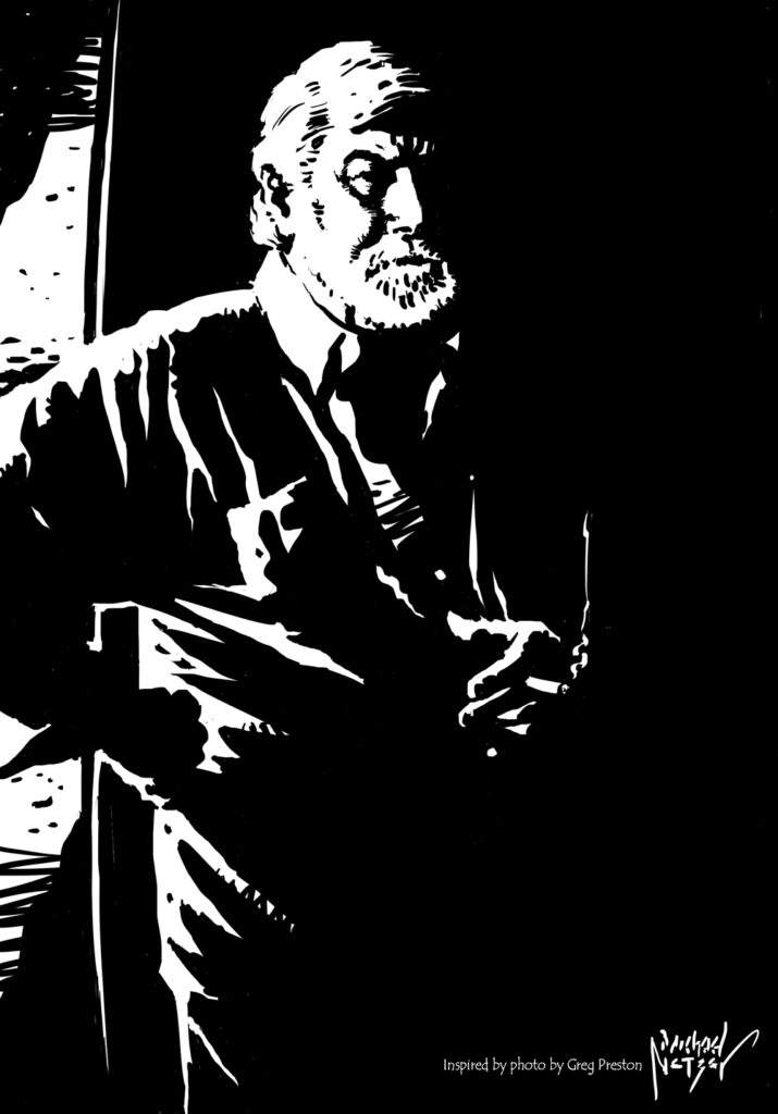 A portrait of comics artist Alex Toth, from Michael Netzer's "Portraits of the Creators Sketchbook"