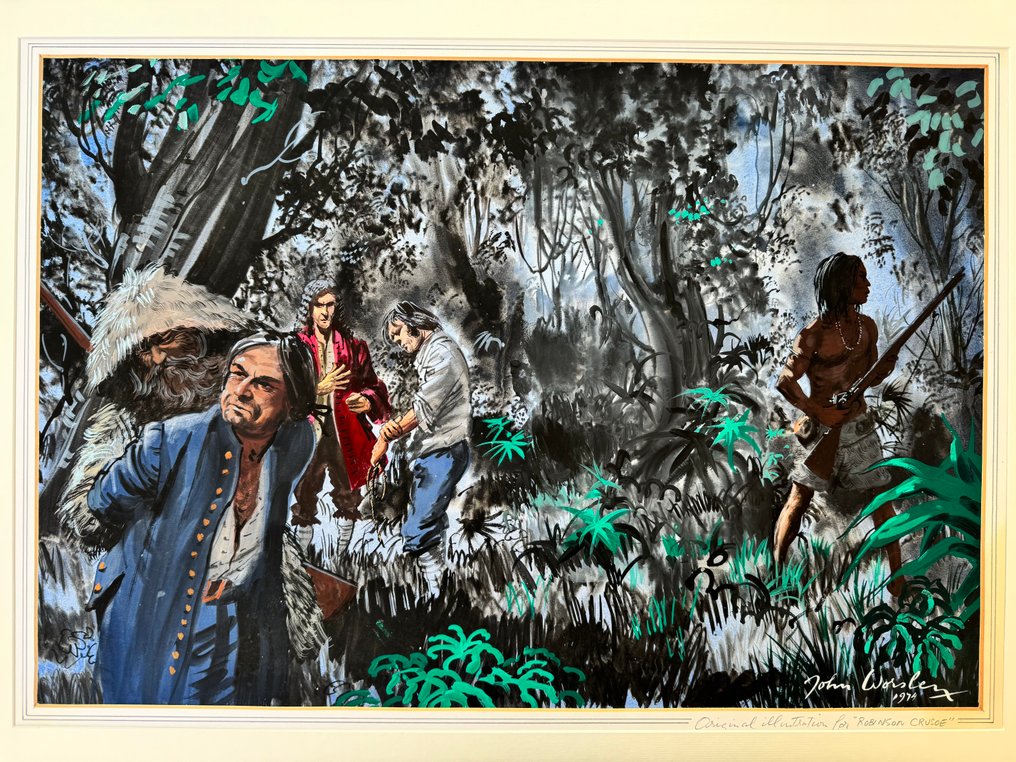 "Robinson Crusoe" artwork by John Worsley