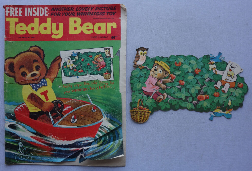 Teddy Bear cover dated 14th March 1964 With Free Gift - Whirligig Toy Picture