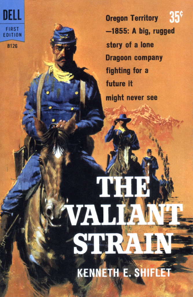 The Valiant Strain by Kenneth E. Shiflet
(Dell First Edition B126, 1959). Cover art by Robert McGinnis, as noted in The Paperback Covers of Robert McGinnis