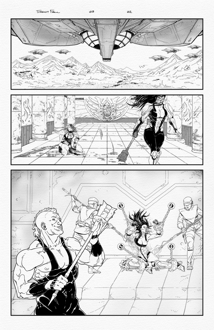 Tyrant Fall #3 Preview Page - art by Max Davenport