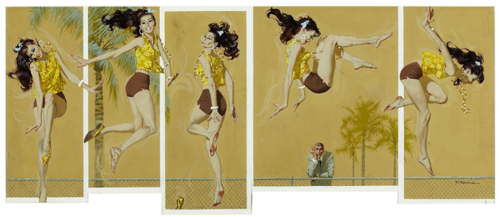 "Way in the Middle of the Air", illustration for Saturday Evening Post by Robert E. McGinnis, 1960