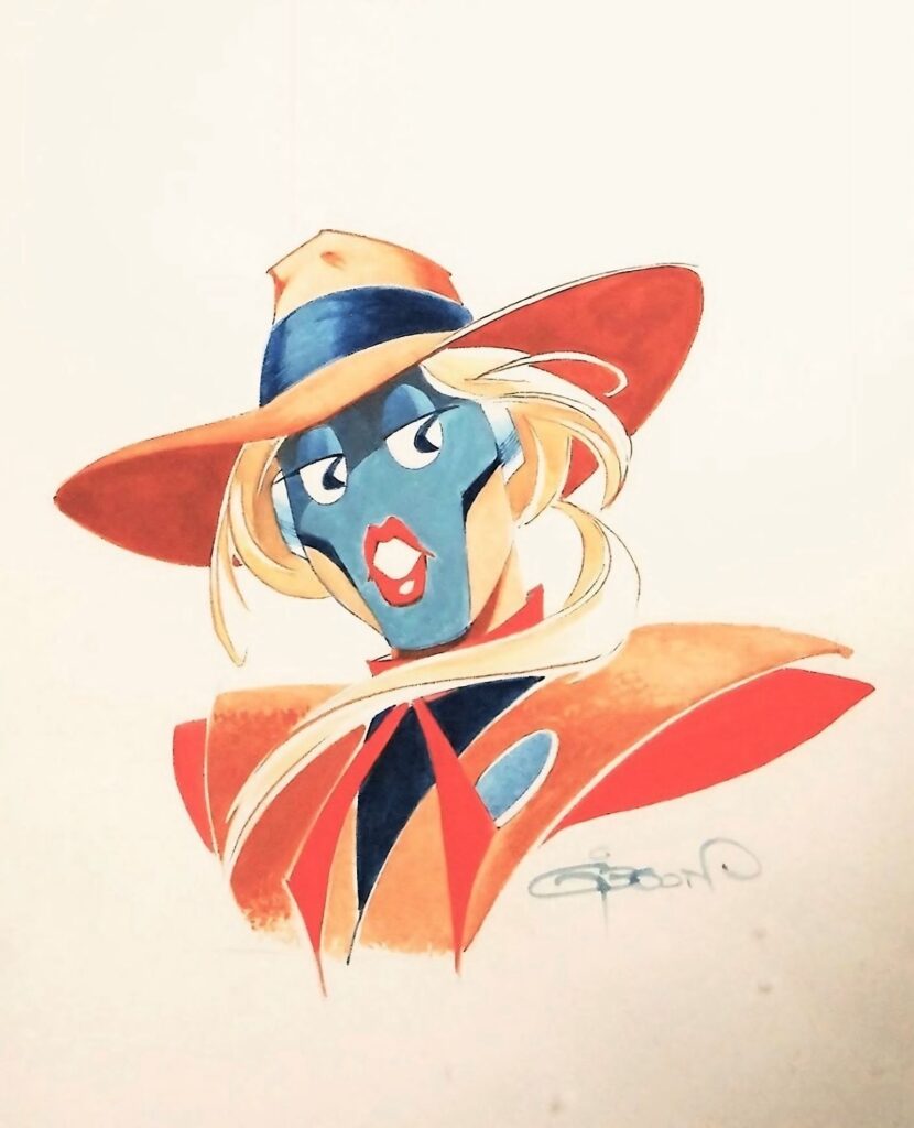 A portrait of Annie Droid by Ian Gibson