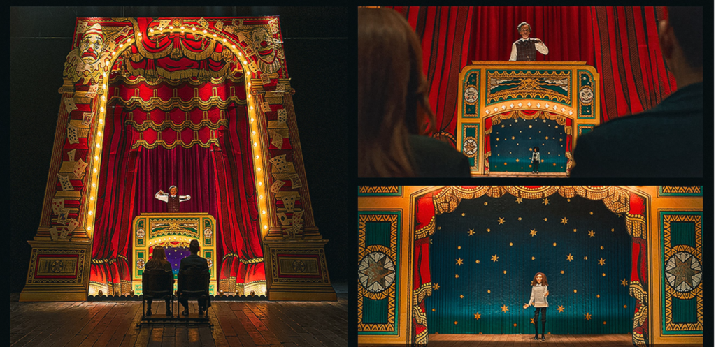The puppet theatre in tge Doctor Who story, “The Giggle”. Image: BBC | Doctor Who © Bad Wolf, distributed by BBC & Disney+