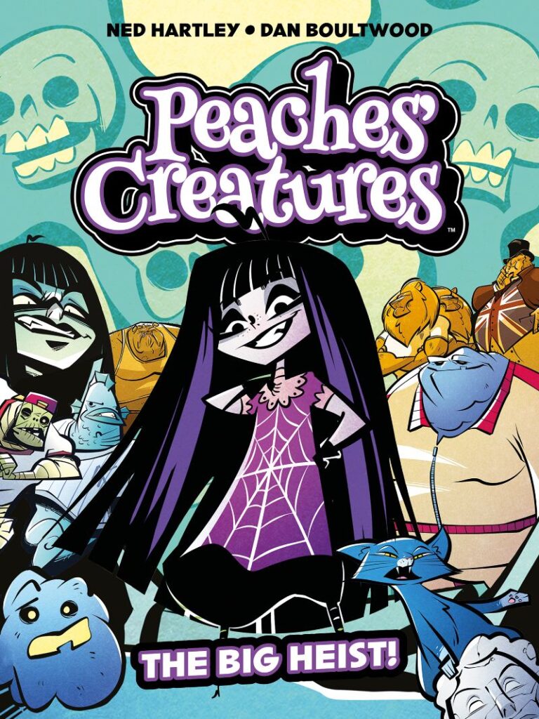 Peaches' Creatures - The Big Heist!
By Ned Hartley (Writer) Dan Boultwood (Artist) Jonathan Stevenson & Oz Osbourne (Letterer)
Out: 6th May 2026
Paperback, 144 pages
ISBN: 978-1837865628