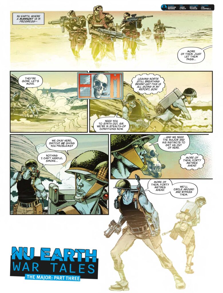 2000AD 2439 - NU EARTH WAR TALES // THE MAJOR
by Gordon Rennie (Writer) Jake Lynch (Artist) Dylan Teague (Colourist) Jim Campbell (Letterer)