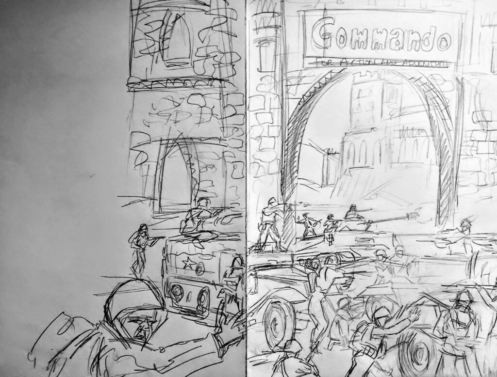 Commando 5867 - Work in Progress - art by Simon Pritchard