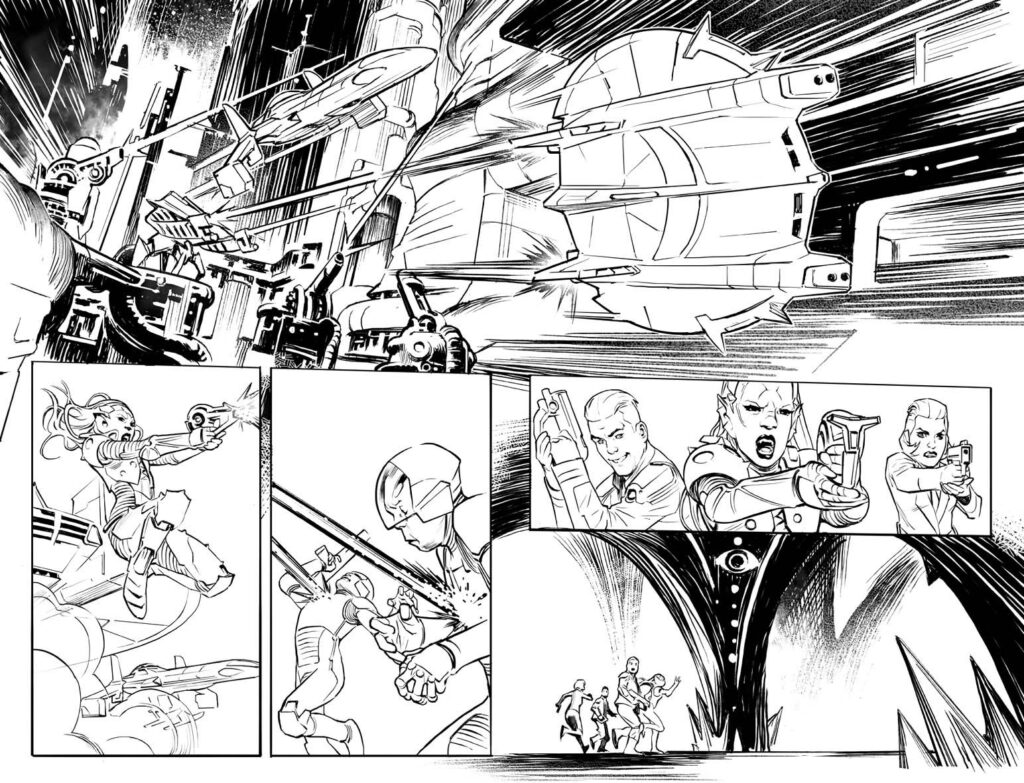 Dan Dare art by Alberto Foche, for Titan Comics
