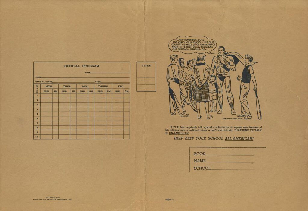 Institute for American Democracy 1949 Superman Exercise Book