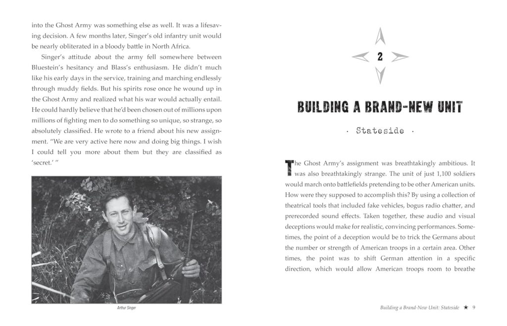 How the Ghost Army Hoodwinked Hitler by Rebecca Siegel (Peachtree, 2025) - Sample Pages