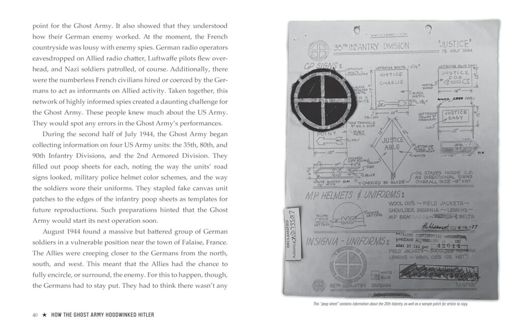 How the Ghost Army Hoodwinked Hitler by Rebecca Siegel (Peachtree, 2025) - Sample Pages