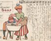 Another early undivided back card in the "Popular Songs Illustrated" line published by William Lyon of Glasgow, Scotland, with art by George Fyffe Christie. Via Bob Teevan
