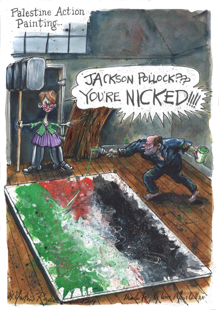 #cartoonistsforg4za by Martin Rowson
