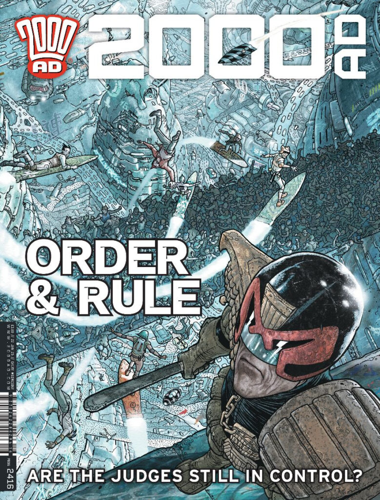 2000AD 2416 - Cover Process by Dave Taylor | https://2000ad.com/news/2000-ad-covers-uncovered-dave-taylor-on-prog-2416-thats-a-lot-of-perps/