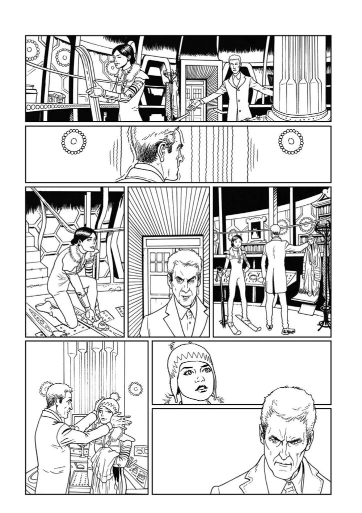 Doctor Who art by Dave Taylor for Titan Comics
