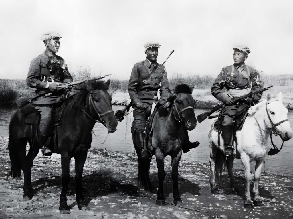 Battle of Khalkhin Gol-Mongolian cavalry, 1939. Image: Nihon University, Public Domain, https://commons.wikimedia.org/w/index.php?curid=17311727