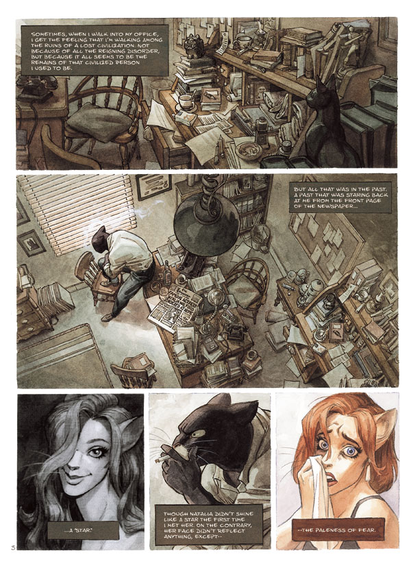 Blacksad Volume One (Dark Horse) - Sample Art