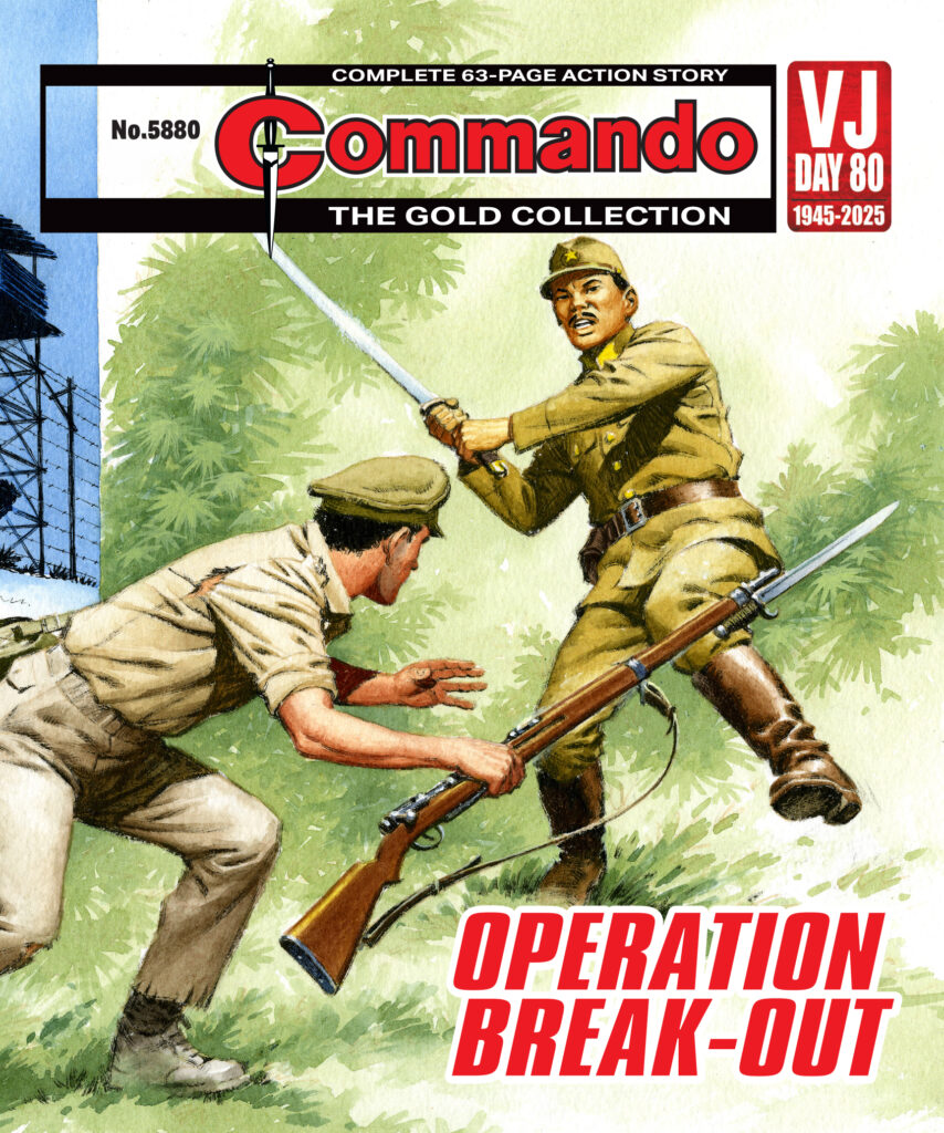 Commando 5880 (Gold): Operation Break-out
Story: Ian Clark | Art: Gordon C Livingstone | Cover: Ian Kennedy
First published 1995 as No. 2879