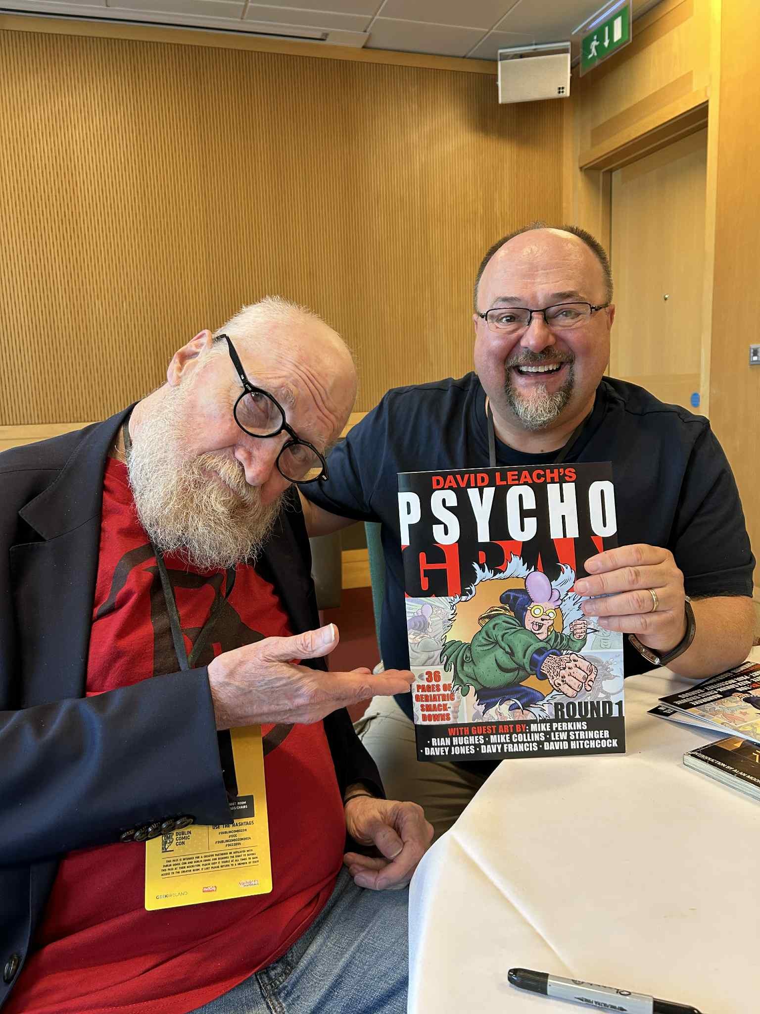 Frank Miller, David Leach and Psycho Gran. What could possibly go wrong? Photo: Ellie Wright