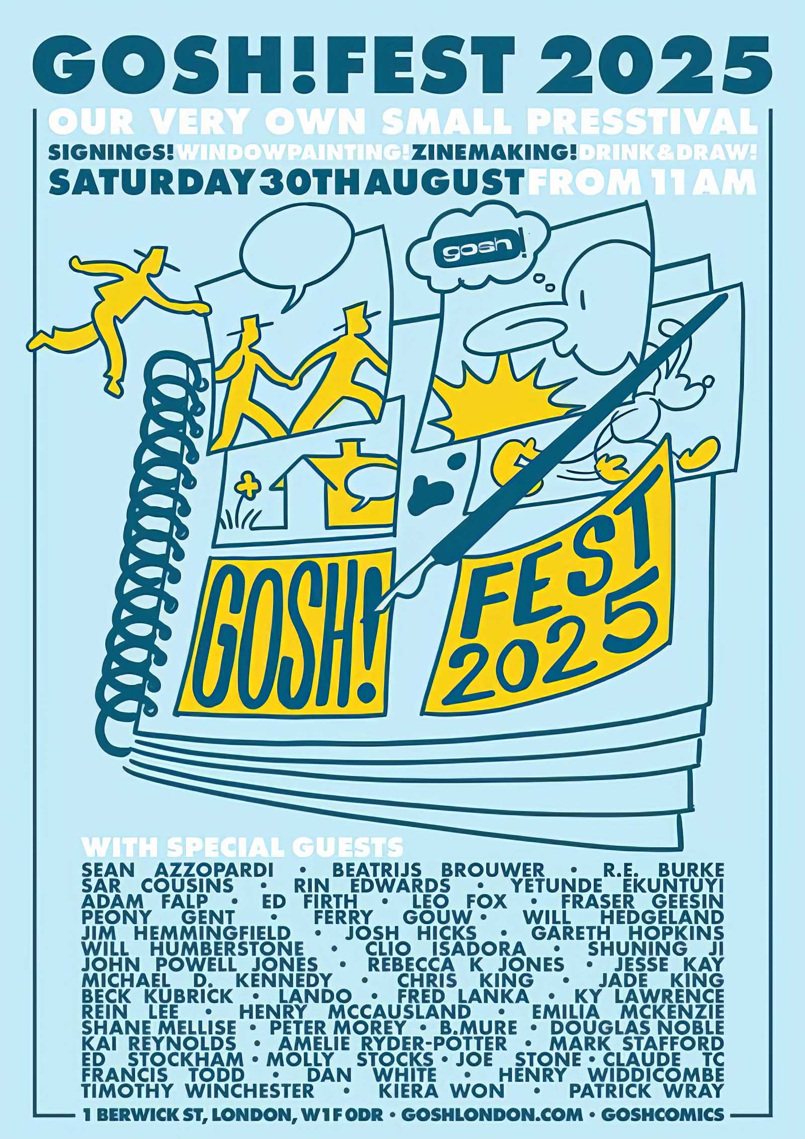 Gosh!Fest: A Small Presstival 2025 - Poster Art by Ferry Gouw