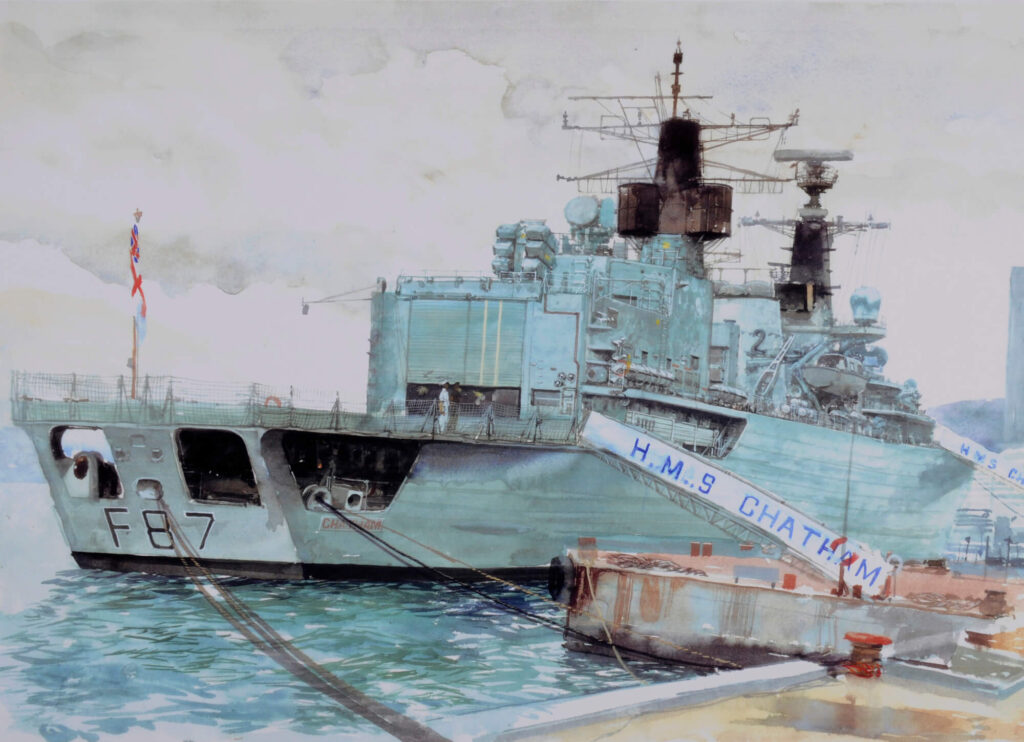 HMS Chatham, art by Paul Wright