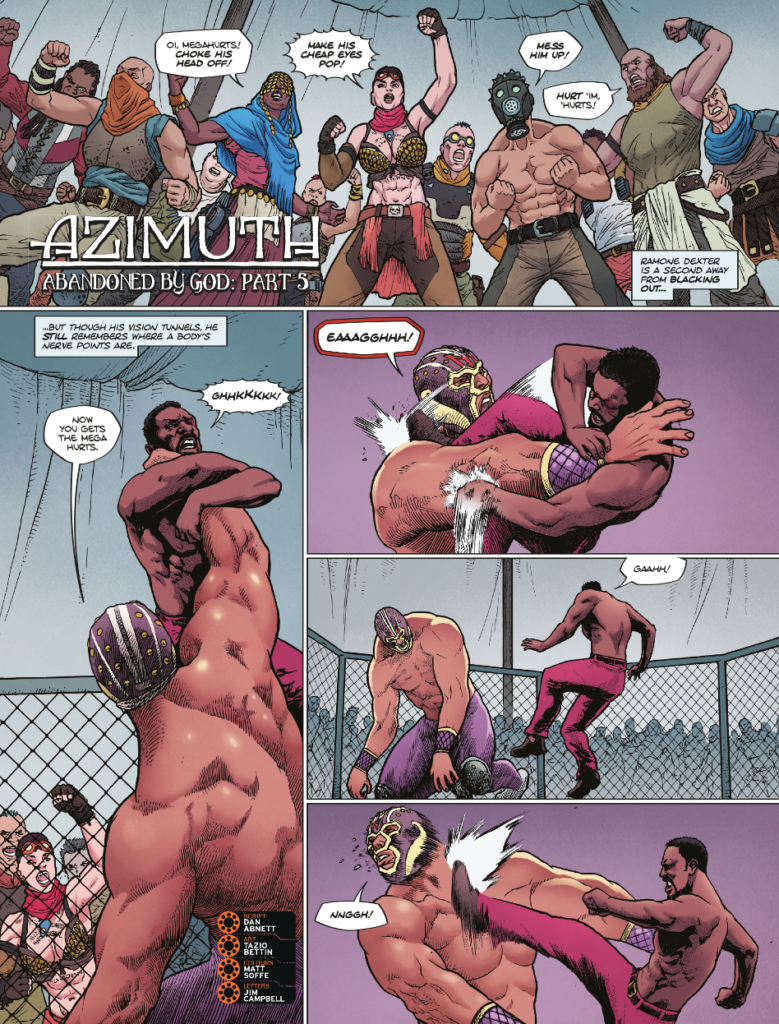 2000AD Prog 2444  - AZIMUTH // ABANDONED BY GOD
by Dan Abnett (Writer) Tazio Bettin (Artist) Matt Soffe (Colourist) Jim Campbell (Letterer)