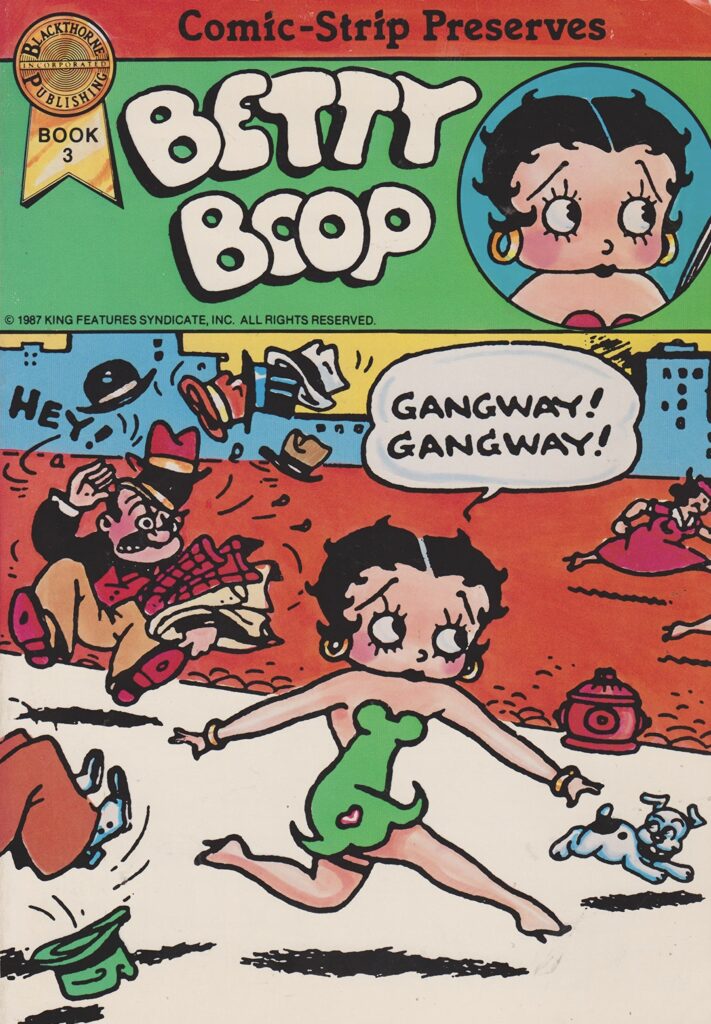 The cover of Betty Boop Book 3 Comic-Strip Preserves, published by Blackthorne in 1987